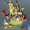 Donald & Goofy At The Partners Statue