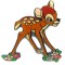 Bambi & Thumper on Flowers 2 Pin Set (Bambi)