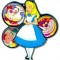 Alice With White Rabbit, Cheshire Cat and Mad Hatter