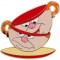 Alice in Wonderland Tea Cup Mystery Pin Set -- Tweedledum & Tweedledee pin only