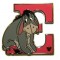 2011 Hidden Mickey Series - Alphabet Letter Collection - E For Eeyore