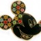 Multi Colored Jeweled Mickey Head