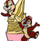 WDW Cast Lanyard Collection 4 - Chip & Dale w/Food (Dole Whip) 