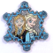 Anna & Elsa Jeweled Snowflake Pin