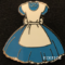 Alice in Wonderland Icons (4 pins) – Blue Dress only